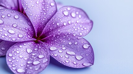 A purple flower with water droplets on it