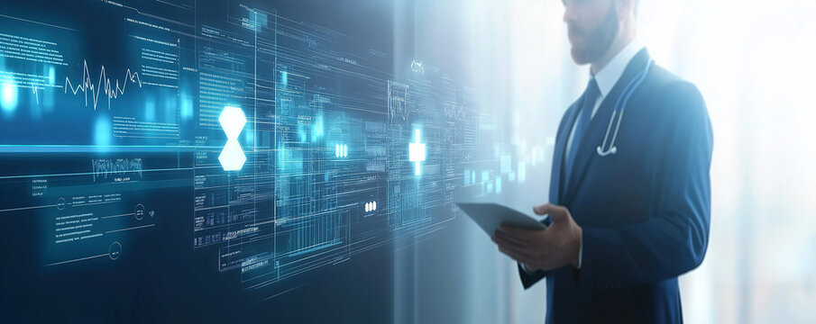 streamlining processes and work with virtual processes in a hospital, digital patient files and cost revenue 