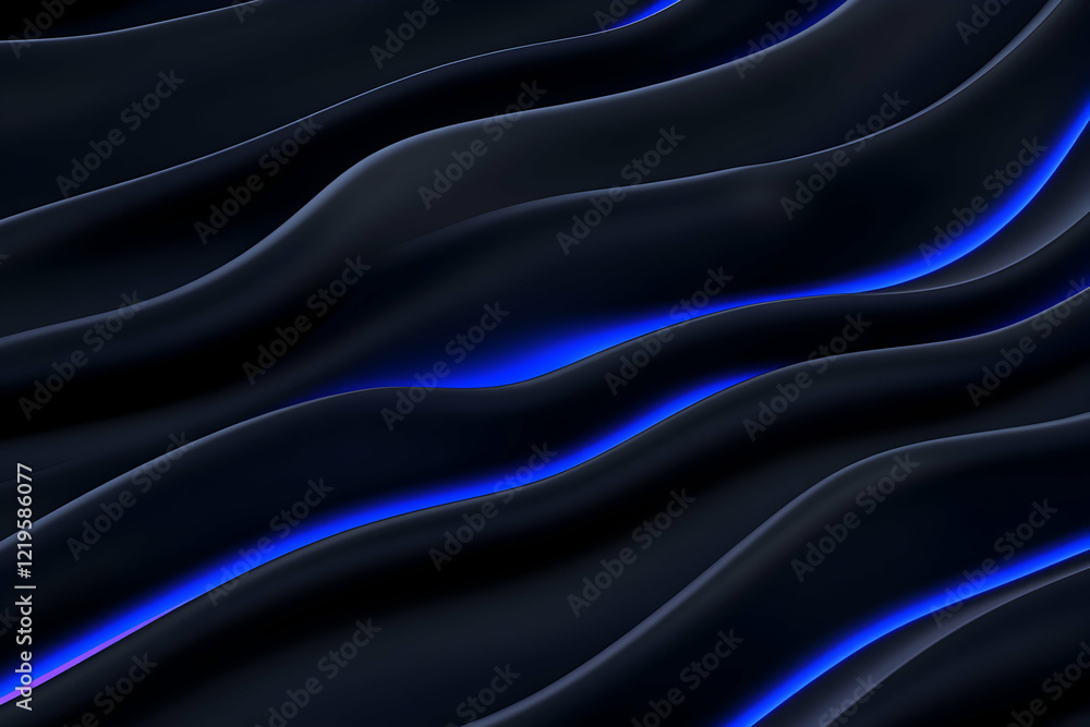 Poster a visually striking abstract background featuring smooth, flowing lines in dark tones accentuated by