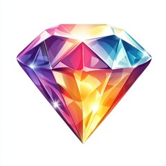 Design of diamond icon logo illustration isolated on white background