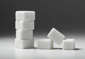 white sugar cubes, stacked, minimalist composition, sharp focus, high contrast, black background, studio lighting, product photography, geometric shapes, clean lines, simple elegance, culinary still l
