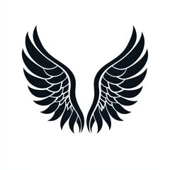 Obraz premium Design of wings with feathers icon logo illustration isolated on white background