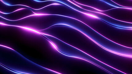 Obraz premium A vibrant abstract background featuring flowing neon waves in shades of pink and blue. Perfect for use in digital designs, website backgrounds, or creative project inspirations.