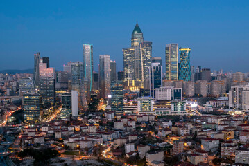 Night View Istanbul Financial Center at Atasehir, Turkey