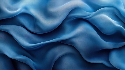 Obraz premium Flowing blue fabric.