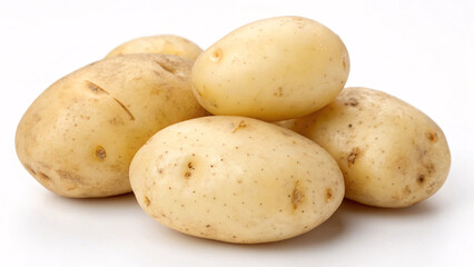 Group of Light Brown Potatoes in a Pile