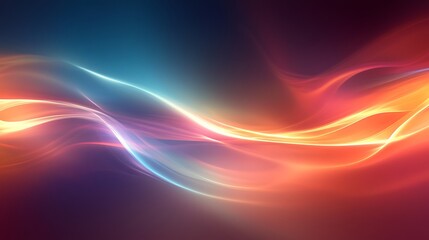 Obraz premium Abstract Waves Of Light And Color Flowing