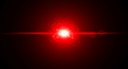 Intense Red Light Flare Glowing Energy Burst Abstract Background