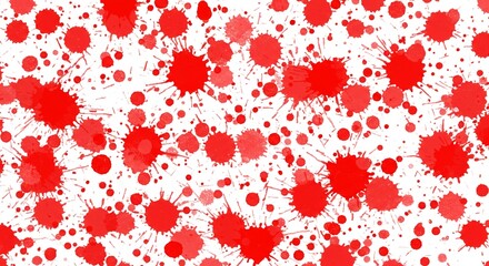 Abstract Red Ink Splatter Background Texture Seamless Pattern Design Watercolor Paint Splashes