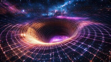 Obraz premium Abstract Cosmic Black Hole Visualization