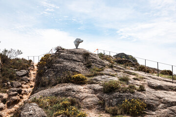 sculpture of the Portuguese cattle dog in Castro Laboreiro, municipality of Melgaço, district of Viana do Castelo, Portugal
