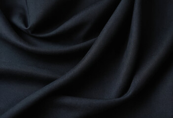 Black fabric cloth texture background 