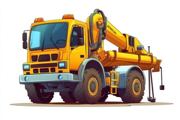 Fototapeta premium Industrial concrete mixer truck blank mockup with copy space and logotype space for construction site isolated on white. Heavy-duty cement mixer truck. Construction Vehicle Cement Mixer Truck.