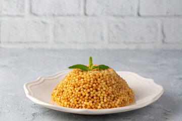 Couscous pilaf - Turkish name; kuskus pilavi