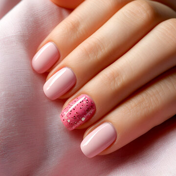 Valentine's day pink nailart