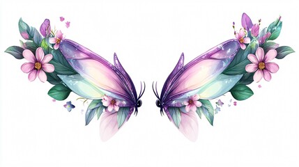 Enchanting Fairy Crown with Delicate Floral Design in Wide Angle Centered View