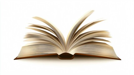 Fototapeta premium Open Book Education Icon Flat Wide Angle Centered