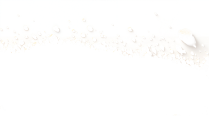a horizontal streak of white particles creating a hazy or dusty effect on transparent background