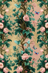 Vector of a vintage floral background.