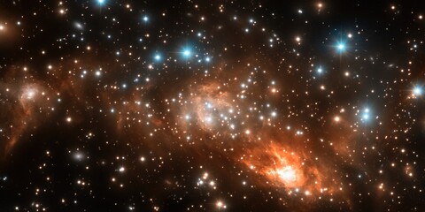 Fototapeta premium Vibrant cosmic display of stars and nebula in deep space