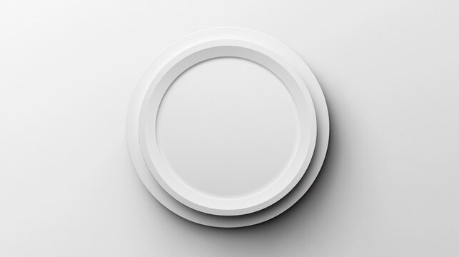 Modern White Album Cover with Technology Design on Monochrome Aluminium Background