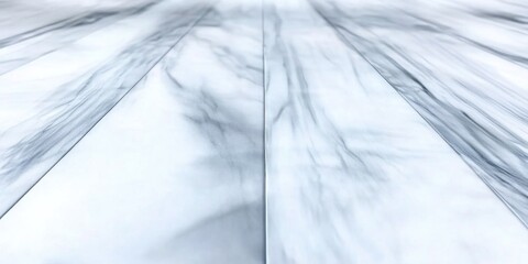 White marble floor with natural veining pattern