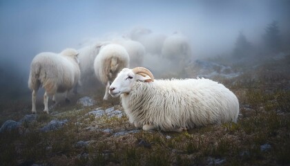 Fototapeta premium sheep in the field