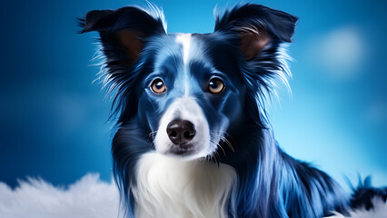 Fototapeta premium Elegant Blue Lacy Dog with a sleek coat and expressive eyes, showcasing its athletic build and distinctive features against a seamless white background.