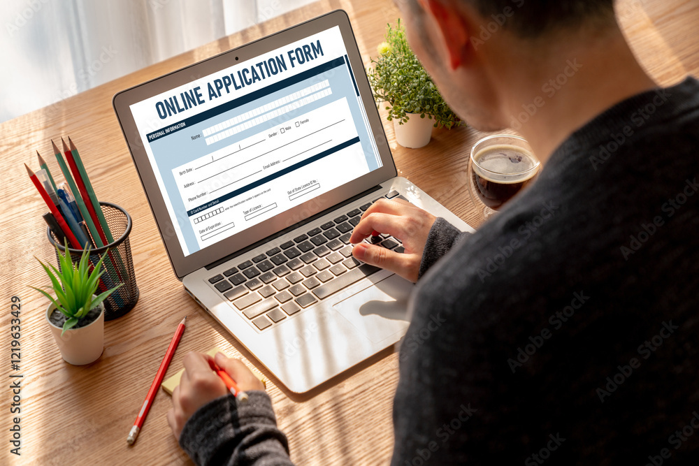 Poster online application form for modish registration on the internet website