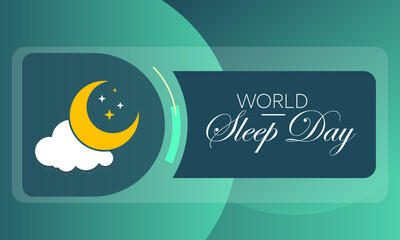 World Sleep day is observed every year in March, intended to be a celebration of sleep and a call to action on important issues related to sleep. Vector illustration