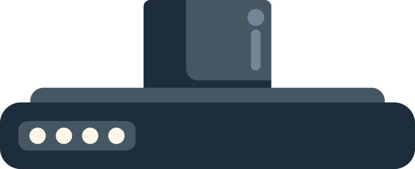 Simple flat vector illustration of a smartphone rear camera module with four lenses