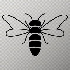 bee vector isolated illustration line art