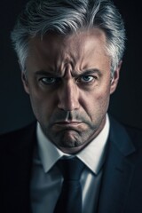 Fototapeta premium A close-up shot of a man wearing a suit and tie