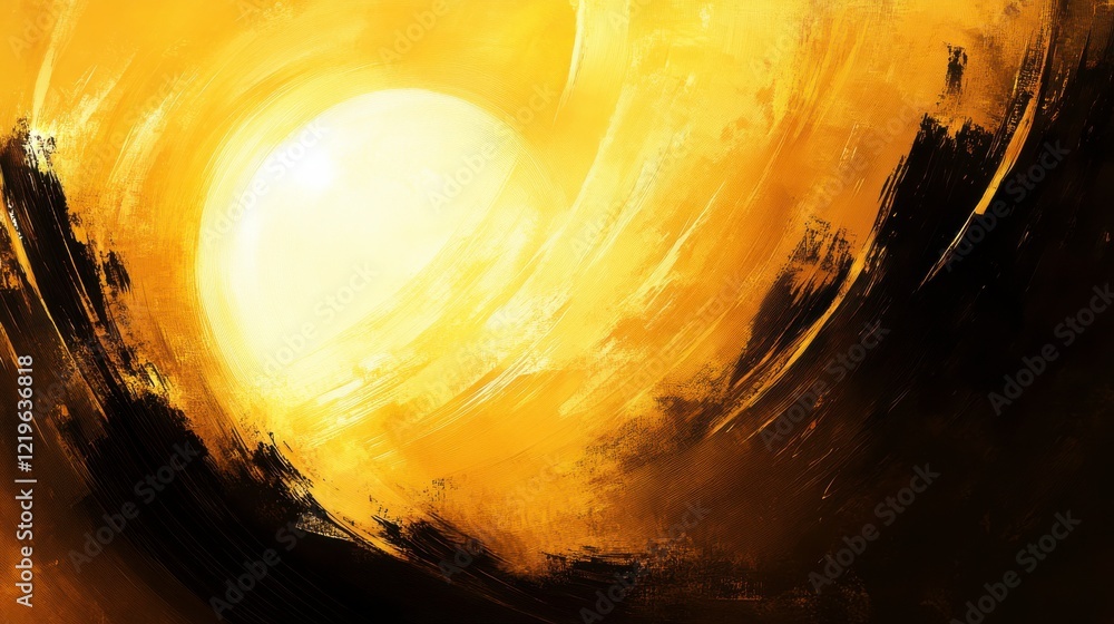 Poster bright abstract swirl on canvas in high resolution
