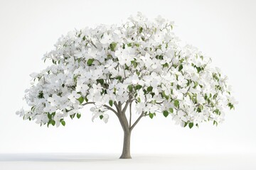Fototapeta premium 3D Dogwood Tree Isolated and White Background