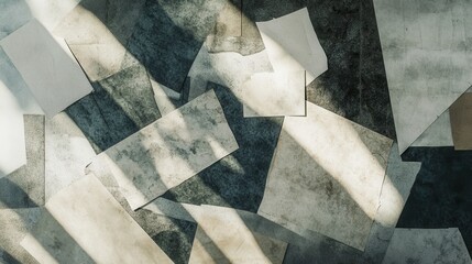 Creative Cardboard Textures on a Desk in Natural Light