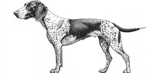 Fototapeta premium A simple illustration of a dog in monochrome tones