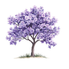 Obraz premium Pastel Spring Tree Clipart Vector Illustration