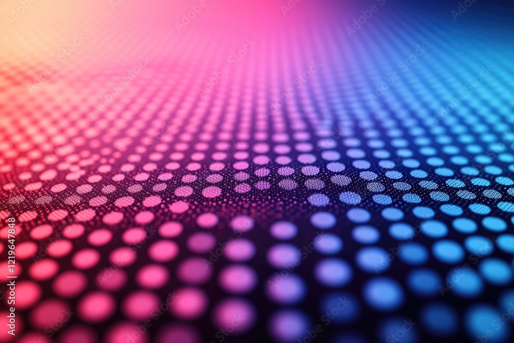 Aufkleber close-up shot of a colorful dotted background with geometric patterns, great for design and illustra