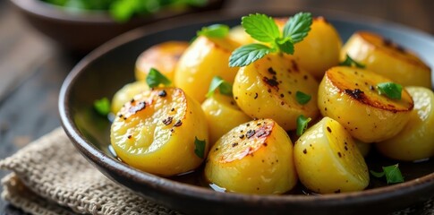 Aromatic truffle oil infused into the potatoes for added depth, savory, appetizer