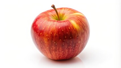 Red Apple on White Background