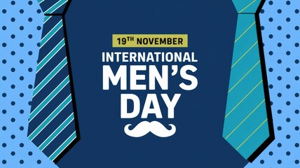 A graphic design celebrating International Mens Day on November 19th.