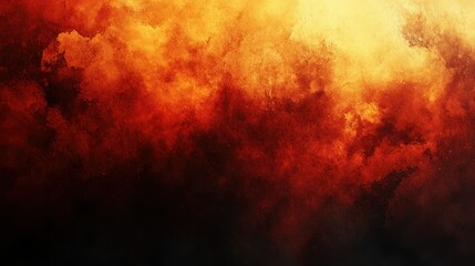 Fiery Sky, Inferno Clouds, Dramatic Background, Abstract Art