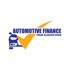 car auto finance logo design vector
