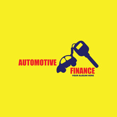 car auto finance logo design vector