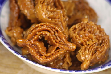 Chebakia Sweet Moroccan Cookie Close Up