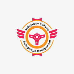 auto car repairing garage logo design vector