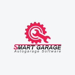 auto car repairing garage logo design vector