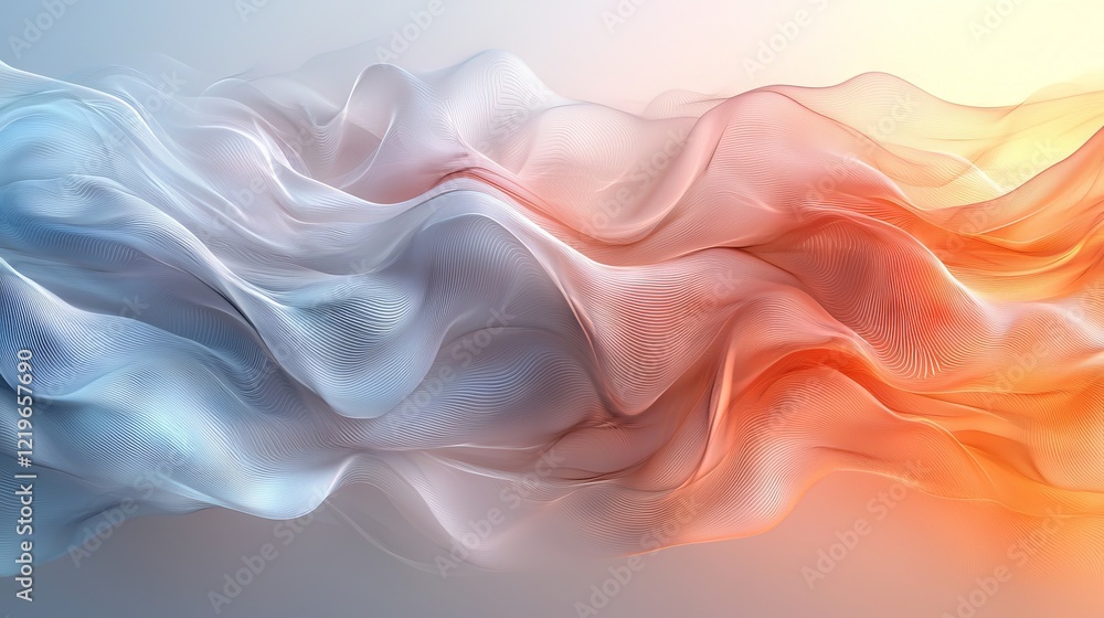 Poster 1. soft pastel waves in a subtle abstract background with gradient colors, ideal for apps or product