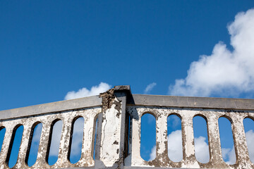 Fototapeta premium Terrace and sky with clouds, Ponta do Pargo, Madeira